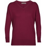 Icebreaker dámský merino svetr Wmns Shearer V Sweater Cherry – Zboží Mobilmania