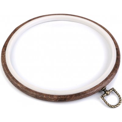 Vyšívací kruh rámeček k zavěšení Ø20 cm hnědá 1 ks – Zboží Mobilmania