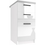 Belini spodní se zásuvkami 40 cm bílý lesk s pracovní deskou INF SDSZ40/1/WT/W/0/B1 – Zboží Mobilmania