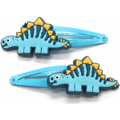 Dětské sponky s dinosaury 2 ks modrá – Zboží Dáma