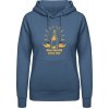 Dámská mikina s potiskem AWDis Hoodie mikina Nápis Save Water Drink Beer Letecká modrá