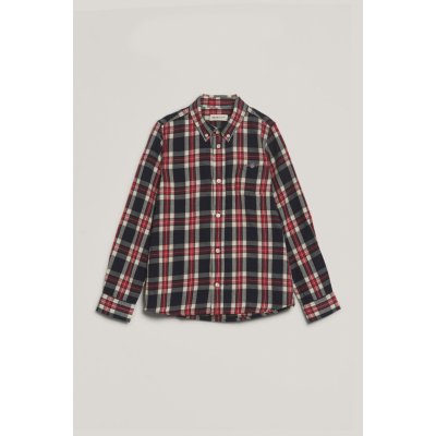 Gant Checked Flannel Bd Shirt Evening Blue – Zboží Dáma