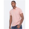 Pánské Tričko Ombre Clothing Růžové pánské polo tričko