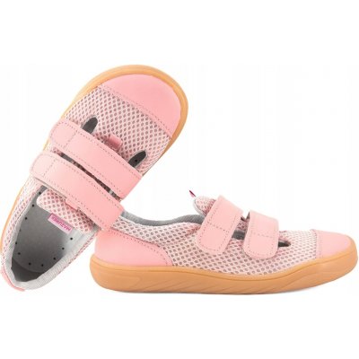 Mazurek slipper barefoot kožené a textilní polobotky růžová – Zboží Dáma