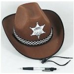 Hnědý kovbojský klobouk – Zboží Mobilmania