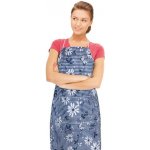 Brotex zástěra modrá kostička s květem – Hledejceny.cz