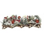 MagicHome vánoční ikebana adventní, přírodní, se stromečky, 36x13x12 cm – Hledejceny.cz