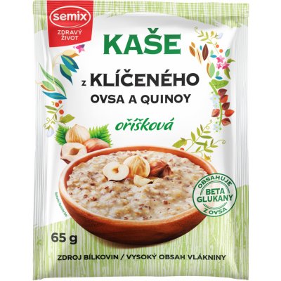 Semix Kaše z klíčeného ovsa a quinoy Oříšková bez lepku 65 g – Zbozi.Blesk.cz