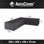 Aerocover 7947 Ochranný obal na zahradní rohovou sedačku 330x255x100 v.70 cm pravý roh – Hledejceny.cz