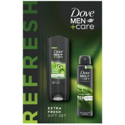 Dove Men+ Care Extra Fresh pánský dárkový set ( sprchový gel 250 ml + antiperspirant 150 ml )