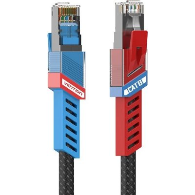 Vention IKJBL Cat8 SFTP Gaming Ethernet Patch, 10m, černý – Zboží Živě