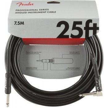 FENDER Professional Series Instrument Cable Straight-Angle 10 Black