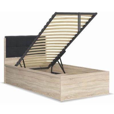 Bezvapostele Tetris s úložným prostorem dub sonoma černá – Sleviste.cz