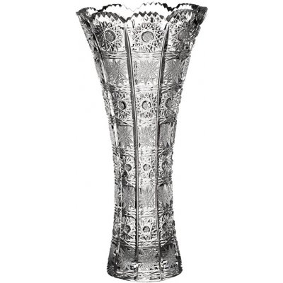 PB CRYSTAL Broušená skleněná váza z křišťálu Bohemia Crystal X 80452/180 mm. Bohatý brus Klasik. – Zboží Dáma