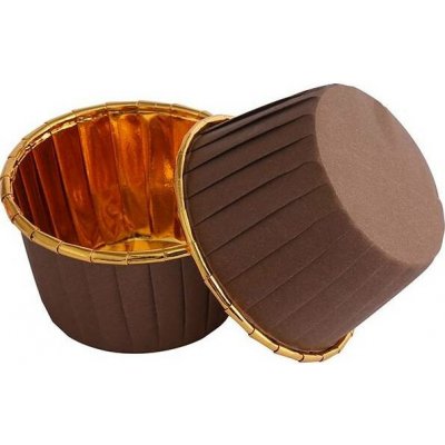 Cakesicq Košíčky na muffiny hnědé s pevným okrajem 50x39mm 100ks – Zboží Dáma