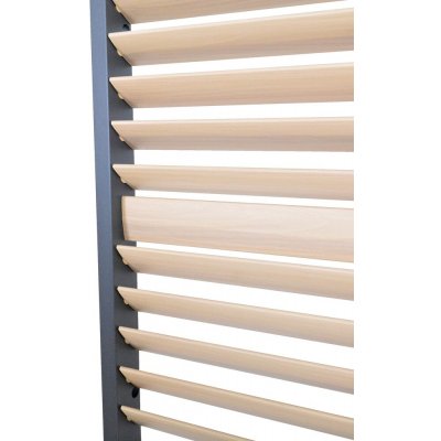 Rojaplast PANEL ZASTÍNĚNÍ WOOD, SKLÁPĚCÍ LAMELY, HORIZONTÁLNÍ 1,3 m pro bioklimatickou pergolu – Hledejceny.cz