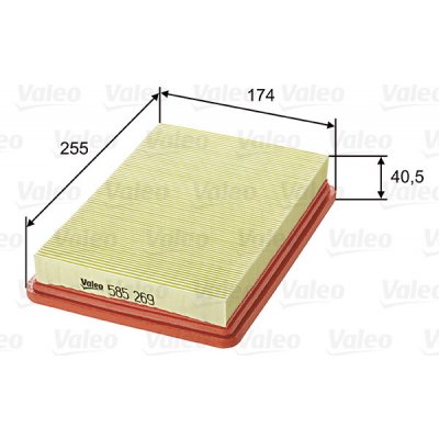 Vzduchový filtr VALEO 585269 – Hledejceny.cz