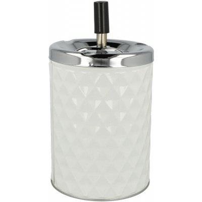 KRCZ Cigaretový popelník kovový otočný Diamant bílý 11cm – Zbozi.Blesk.cz