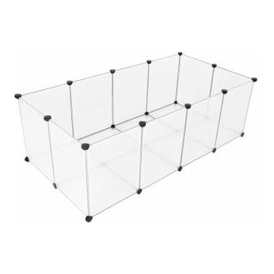 PlayZone Crystal Modulární výběh pro morčata, králíky a malé hlodavce 143 x 73 x 46 cm – Zboží Mobilmania