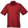 Pánská Košile Premier Workwear pánská košile s krátkým rukávem PR202 burgundy