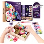 OKTO ROMANCE Výtvarná modelovacia sada DIY kvetiny s dreveným rámom 21x21 cm – Sleviste.cz