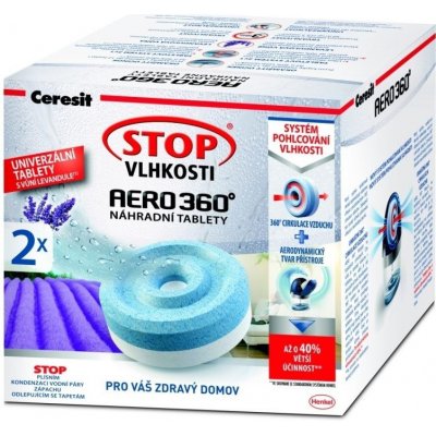 Ceresit STOP VLHKOSTI AERO 360° náhradní tablety 3v1 relaxační levandule (2x450g