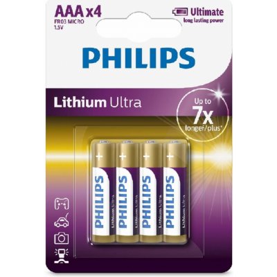 PHILIPS Lithium Ultra AAA 4ks Phil-FR03LB4A/10 – Sleviste.cz