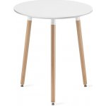 Textilomanie KAMI Bílý kulatý jídelní stůl 60 x 60 cm – Sleviste.cz