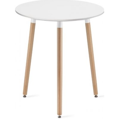 Textilomanie KAMI Bílý kulatý jídelní stůl 60 x 60 cm – Sleviste.cz