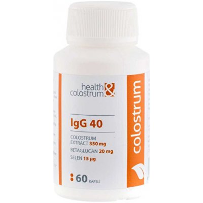 Health & Colostrum colostrum betaglucan a selen IgG 40 350 mg 60 kapslí