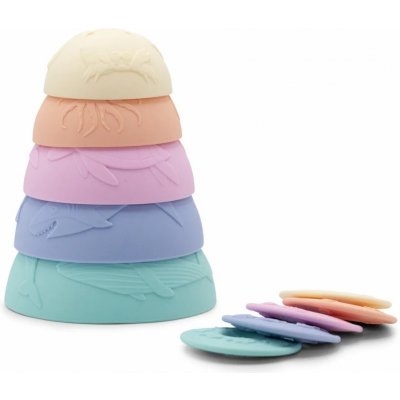 Jellystone Designs Silikonové stohovací kelímky - pastelová – Sleviste.cz