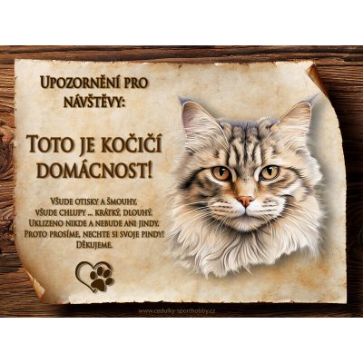 Cedulky-sporthobby 073 Cedulka Kočka Ragamuffin Čeština 20 x 15 cm – Zboží Dáma