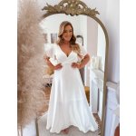 Zazza saténové šaty v bílé – Zboží Dáma