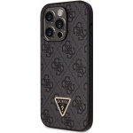 Pouzdro Guess PU 4G Strass Triangle Metal Logo + Crossbody Popruh iPhone 15 Pro Max černé – Hledejceny.cz
