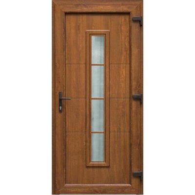 CanDo Vchodové plastové dveře Tenerife, zlatý dub, 90 L – Hledejceny.cz