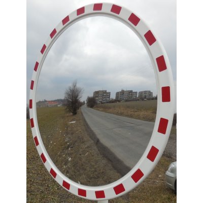 Dopravní zrcadlo, průměr 600 mm, včetně držáku, slevy od více ks – Hledejceny.cz