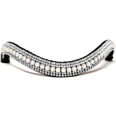 Blingyourhorse Třpytivá čelenka na uzdečku CRYSTAL & PEARL Hnědá – Hledejceny.cz