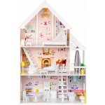 Eco Toys Dřevěný domeček pro panenky XXL Růžová rezidence – Zboží Dáma