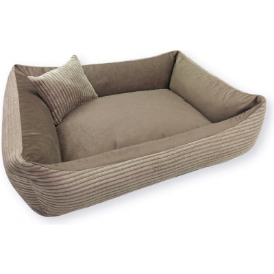 e-pelíšek Útulný manšestrový pelíšek Molly hnědý 60 x 40 cm – Sleviste.cz