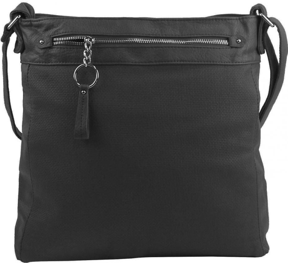 Tessra velká tmavě šedá crossbody dámská kabelka D5580