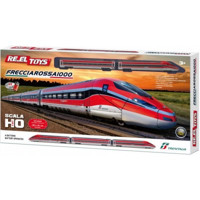 RE.EL Toys Frecciarossa 1000 licencovaný vlak v měřítku H0 na baterie vlak 91cm dráha 5m – Zboží Mobilmania