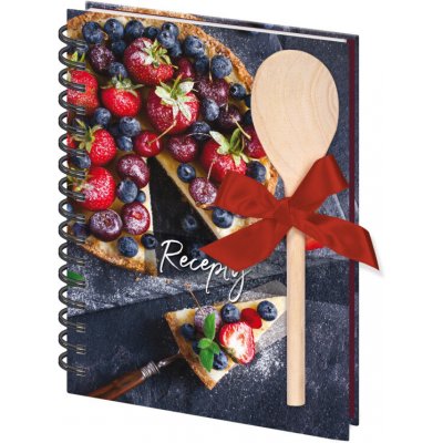 Stil Kniha na recepty s vařečkou A5 se spirálou Cheesecake – Hledejceny.cz