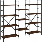 Knihovna hnědý dubový vzhled 160x28,5x136,5 cm materiál na bázi dřeva – Sleviste.cz