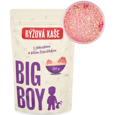 Big boy Rýžová kaše s příchutí jahod v bílé čokoládě Eko 300 g – Zboží Dáma