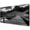 Obraz Obraz na plátně Molo Černobílé Jezero 100x50 cm