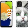 Pouzdro a kryt na mobilní telefon Samsung Pouzdro mmCase gelové Samsung Galaxy A03s - kočičí pohled