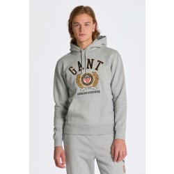 GANT CREST SWEAT HOODIE šedá