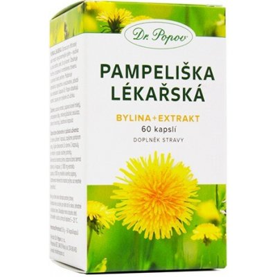 Dr. Popov bylinné kapsle pampeliška lékařská, 60 kapslí – Hledejceny.cz