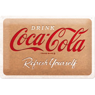 Nostalgic Art Plechová cedule Coca-Cola Cardboard Logo 20 x 30 cm