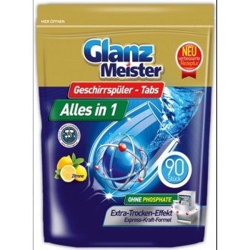 Glanz Meister tablety do myčky nádobí all in 1 Citrón 90 ks